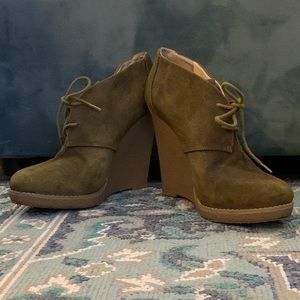 Enzo Angiolini Eaflory Leather Wedges Booties